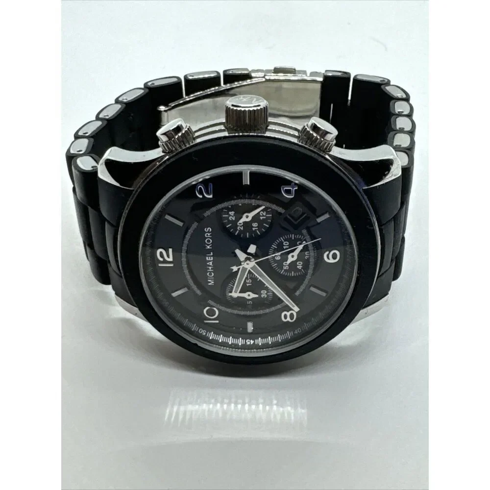 Michael Kors Runway MK8107 Men Analog Black Chronograph Dial Quartz Watch JNA836